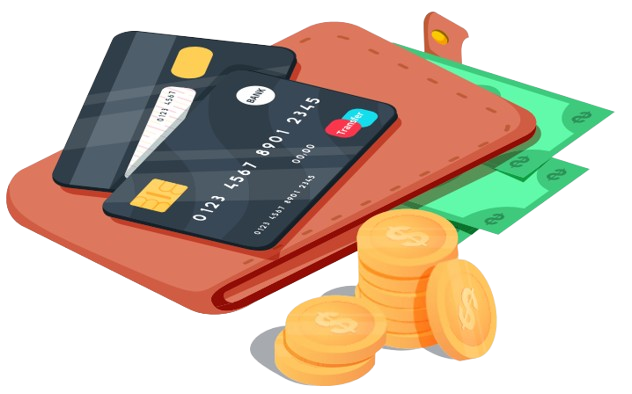 credit cards and cash icon